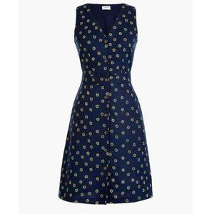 J. Crew V-Neck Linen Button Front Dress - Size 4